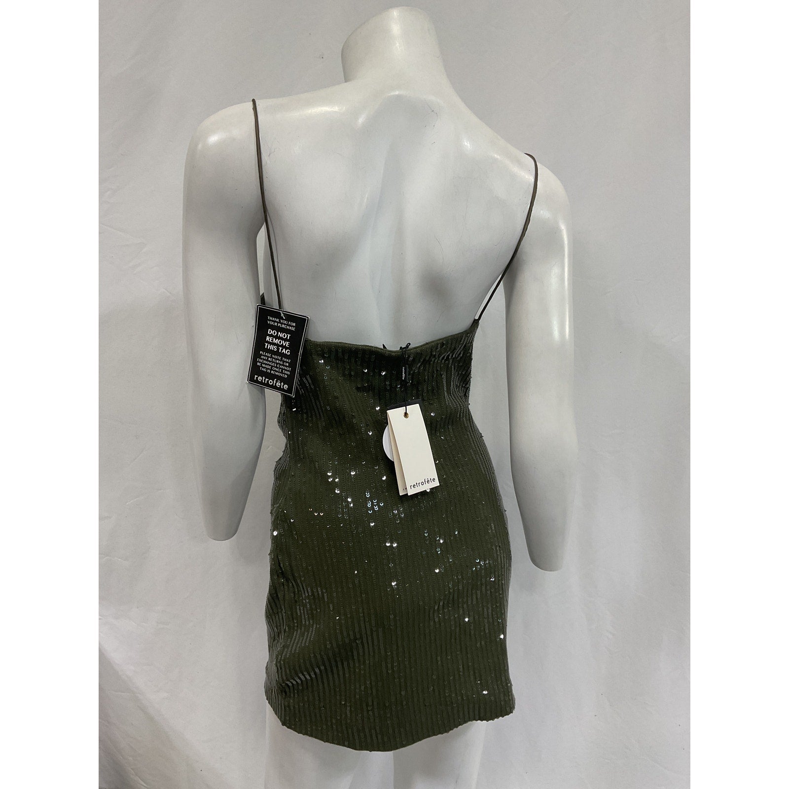 Retrofete 'Hudson' Green Sequin Embellished Dress Size L - NWT