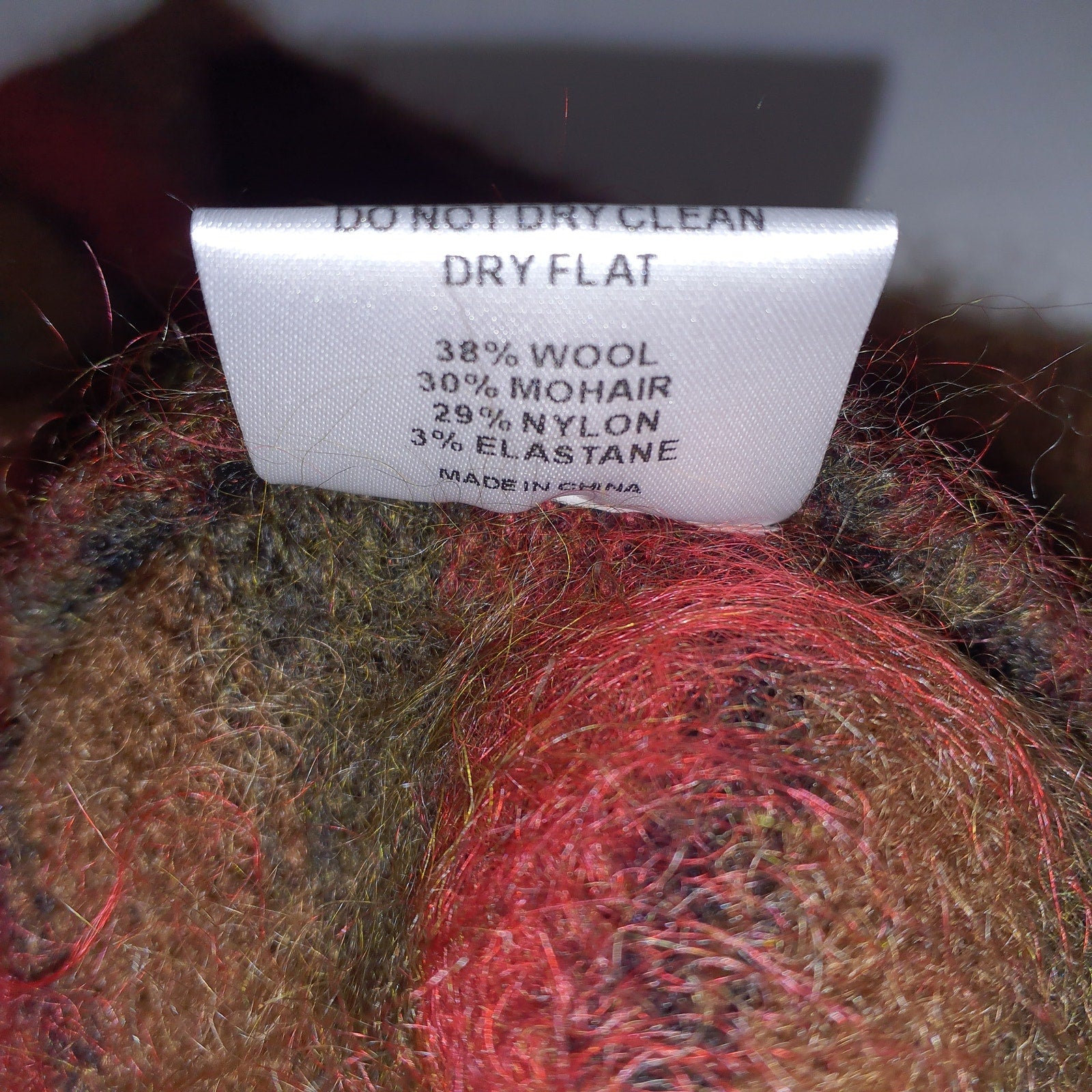 Danielle Guizio 'Striped' Red Mohair Knit Mini Skirt Size S