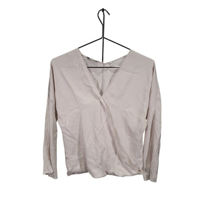 Vince Minimalist Blush Surplice Neck Size XS Blouse