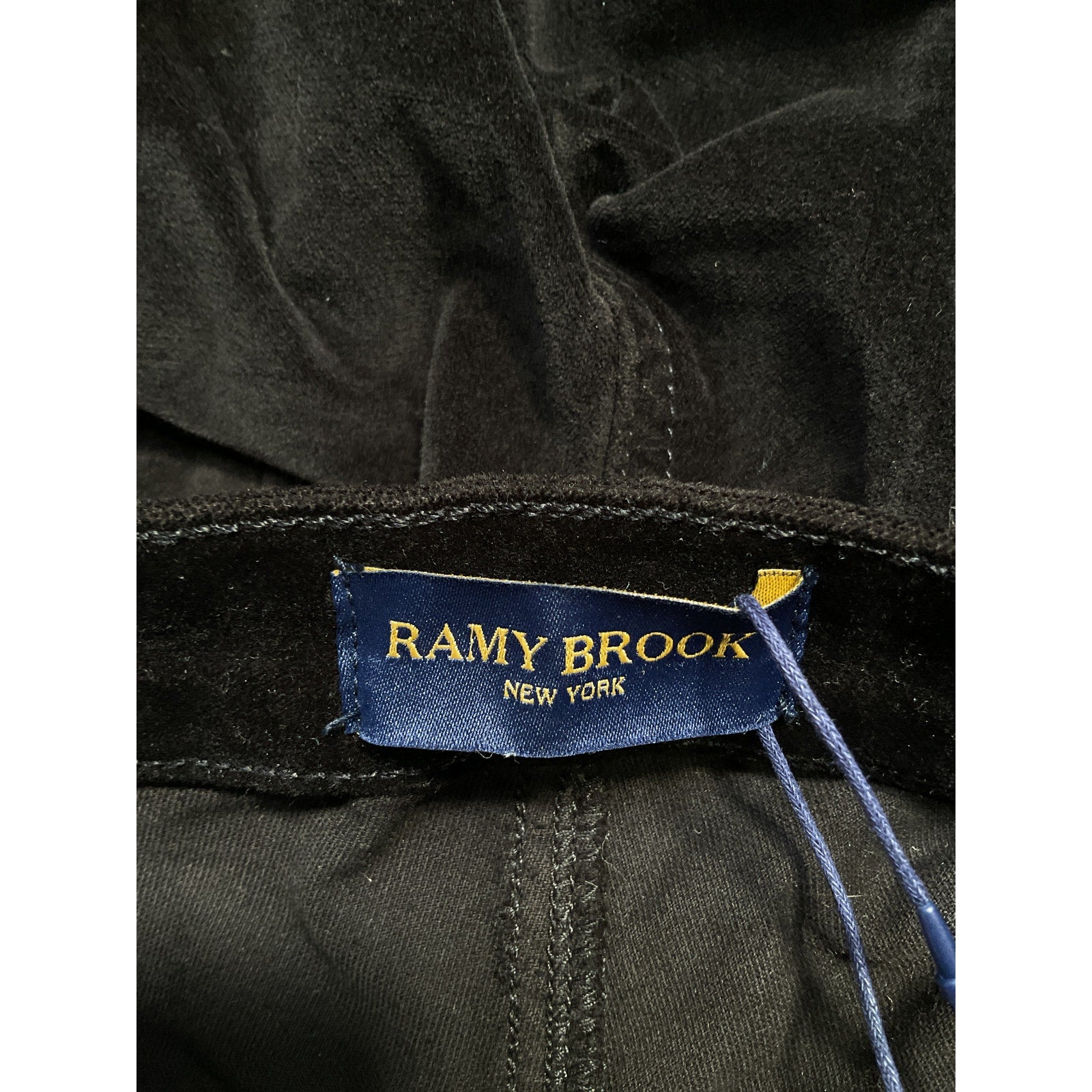 Ramy Brook 'Helena' Black High-Rise Velvet Flare Pant Size 26 - NWT