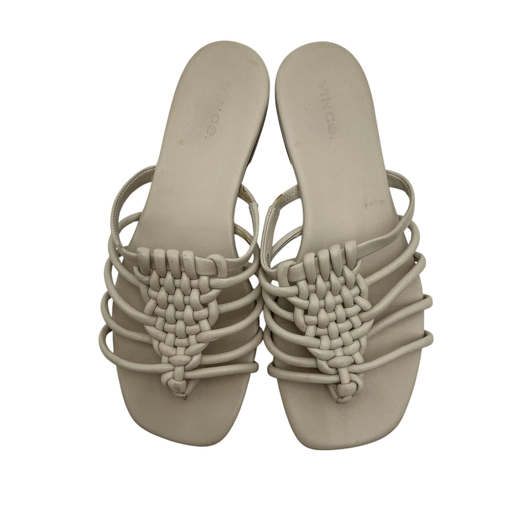 Vince 'Dae' Cream Leather Sandal Size 7.5
