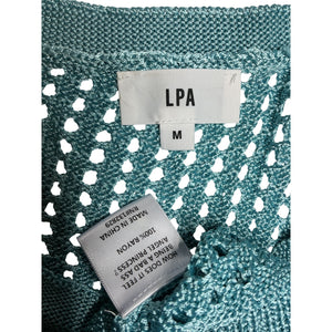 Lpa Open Knit Blue Leo Sweater Size M