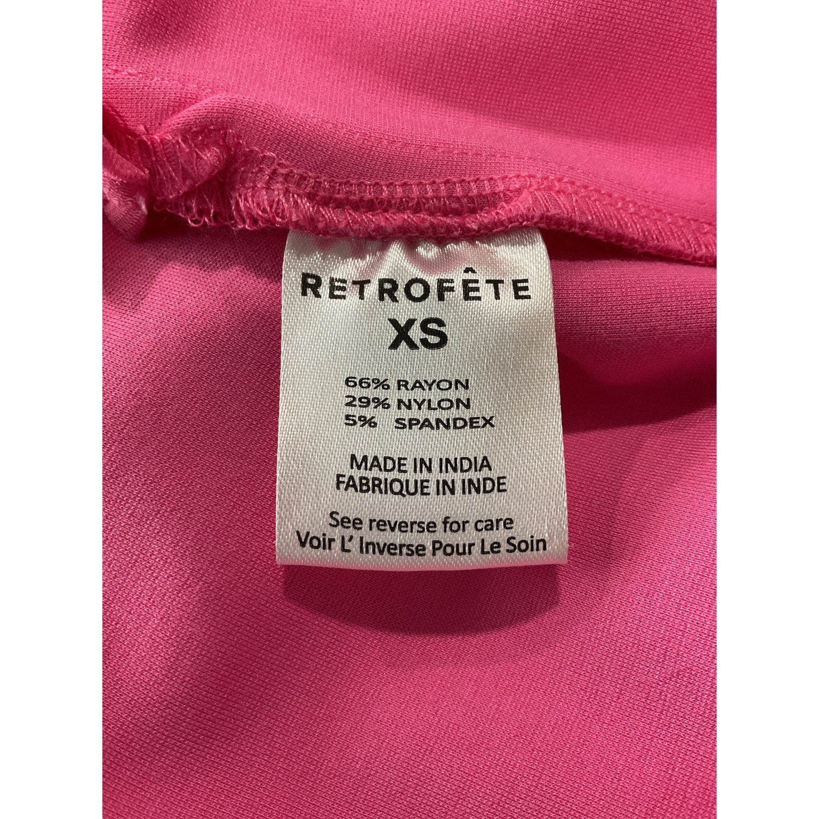 Retrofete 'Regina' Pink Polyester Dress Size XS