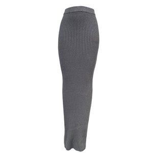 Lpa Ribbed Gray Nara Skirt Size XS