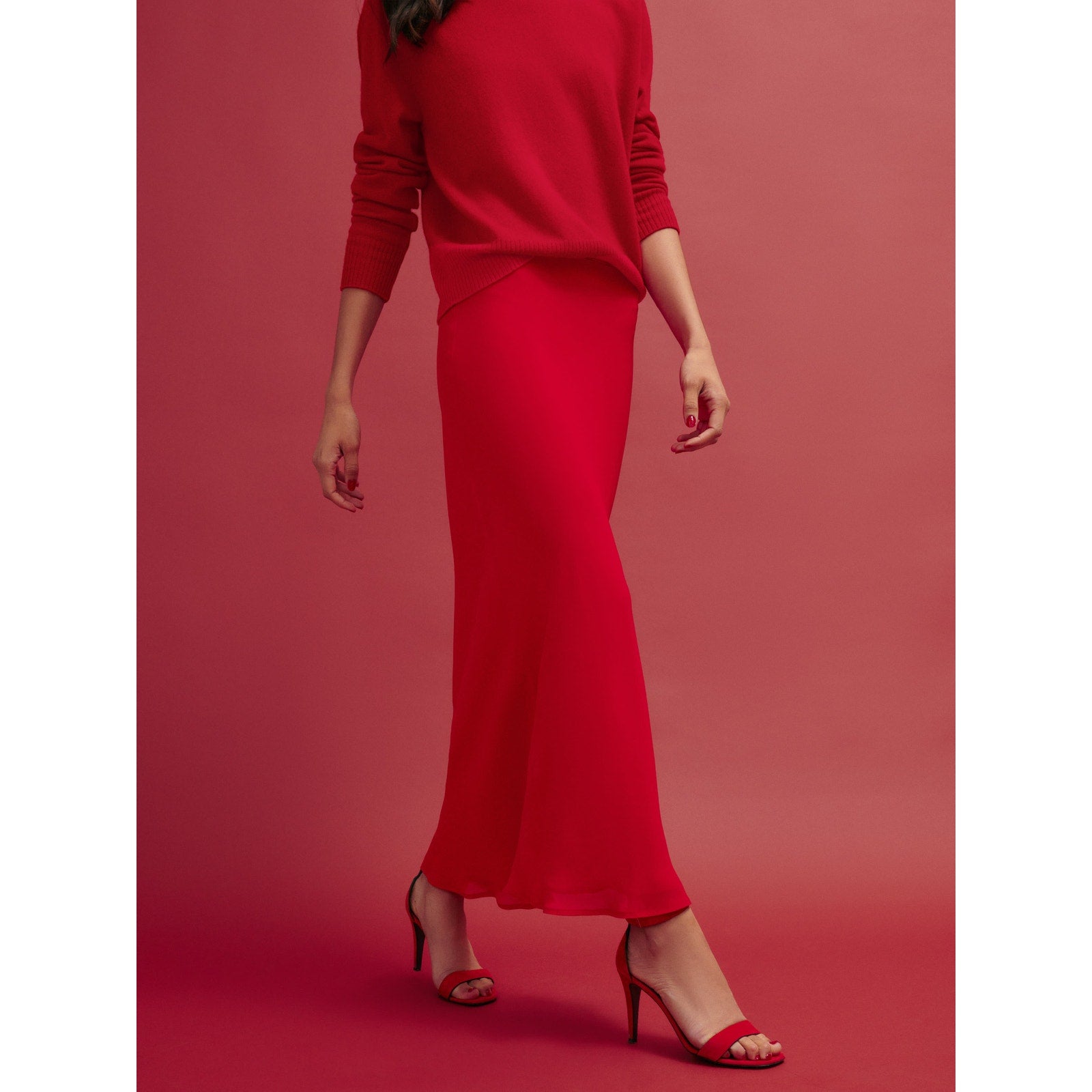 Reformation 'Layla' Red Skirt Size 6