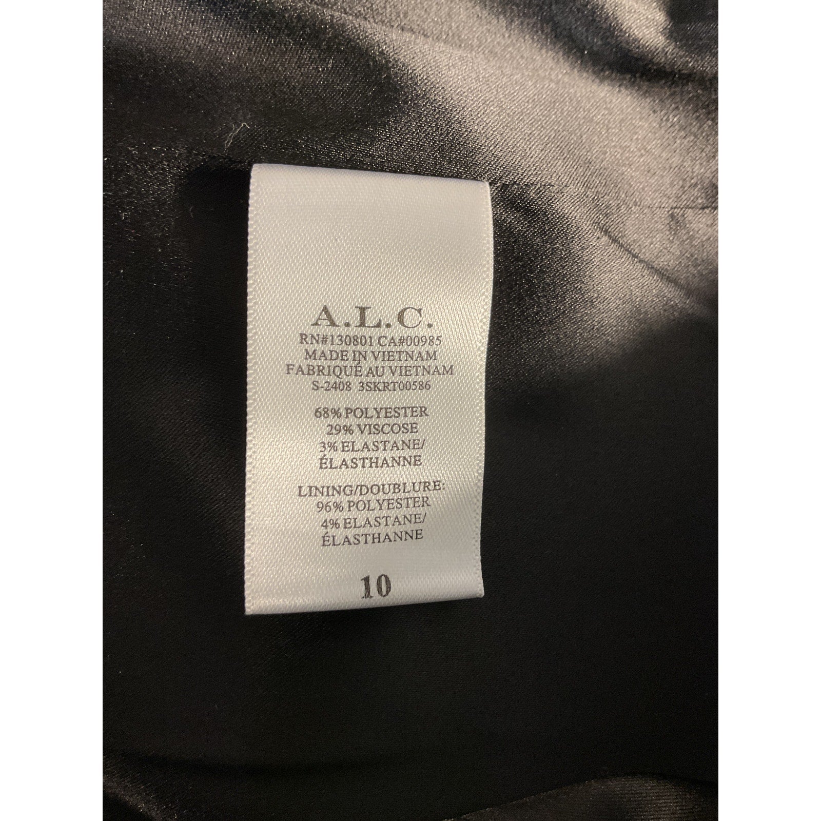 A.L.C. 'Callen' Black Skirt Size 10