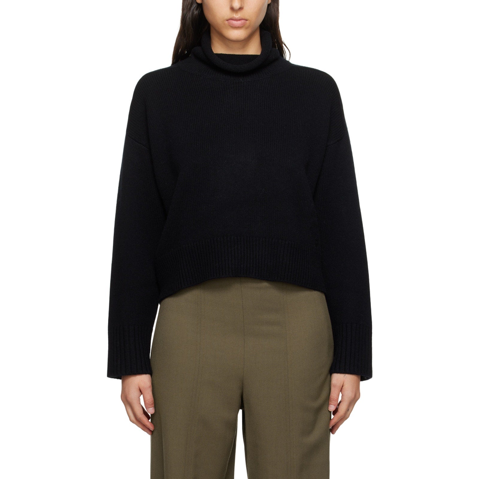 Loulou Studio 'Stintino' Black Wool Turtleneck Size S