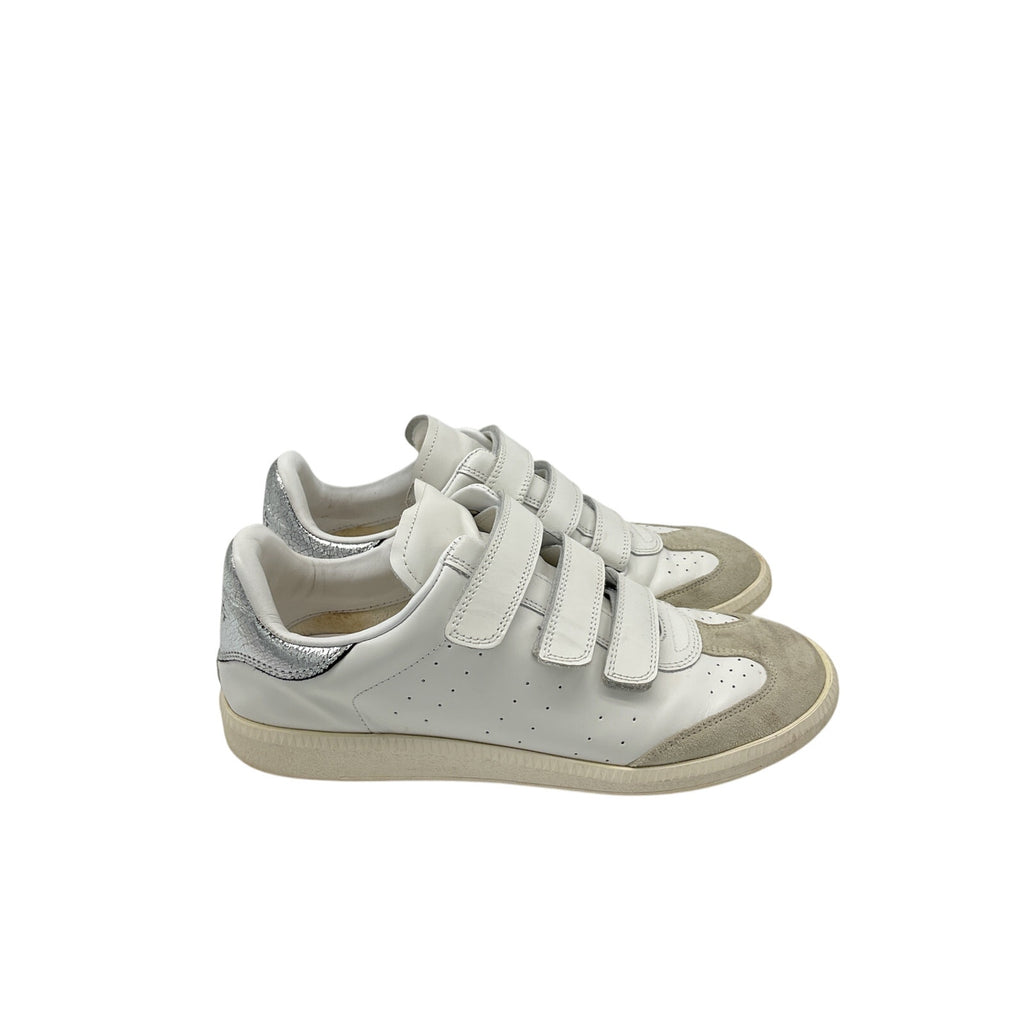 Isabel Marant 'Beth' White Leather Sneakers Size 10