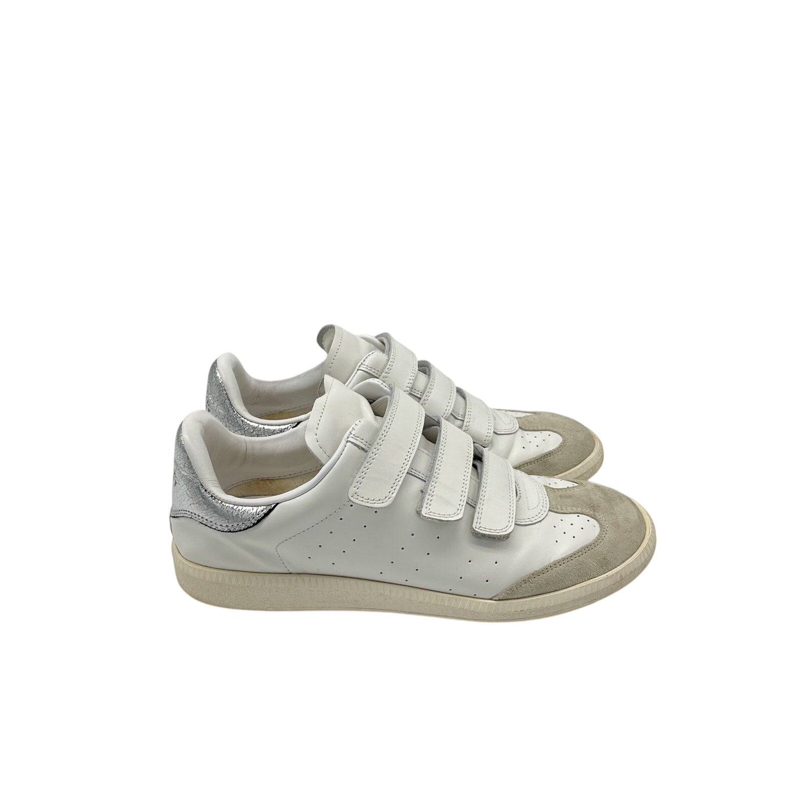 Isabel Marant 'Beth' White Leather Sneakers Size 10