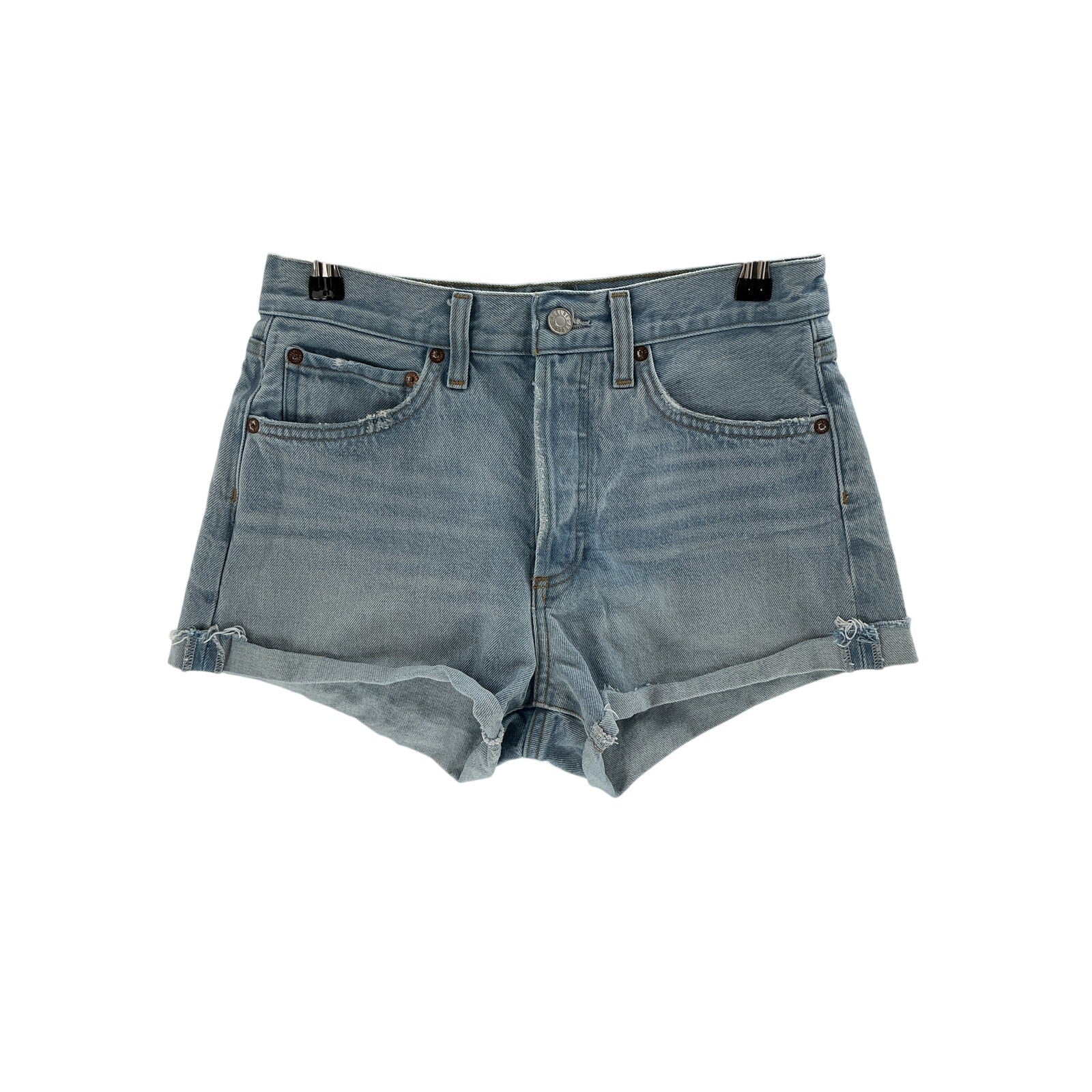 Agolde 'Parker' Blue Cotton Short Size 26