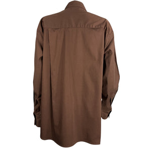 Reformation Oversized Brown Will Shirt Size M
