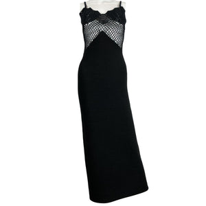 Staud Crochet Black Tara Maxi Dress Size XS