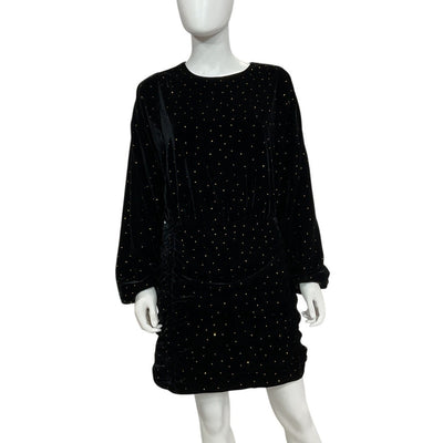 Sézane Embellished Black Yseult Dress Size 8