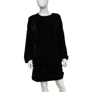 Sézane Embellished Black Yseult Dress Size 8