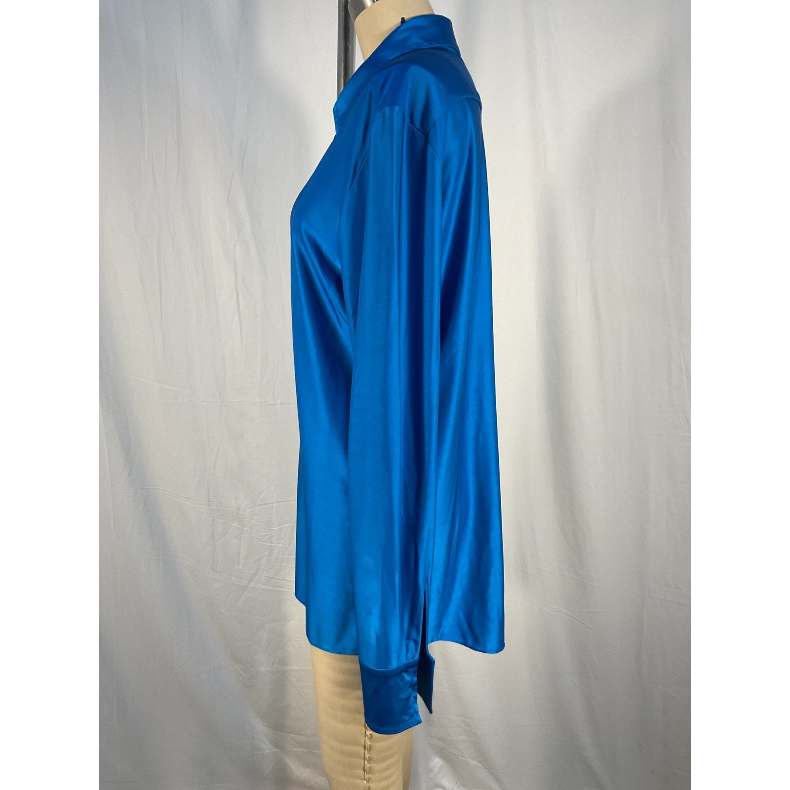 Alexandre Vauthier Blue Satin Shirt Size 36