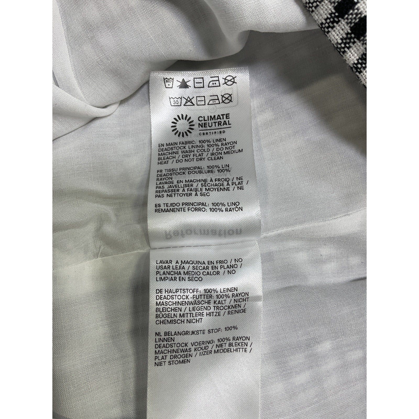 Reformation 'Rory' Black Linen Skirt Size 2