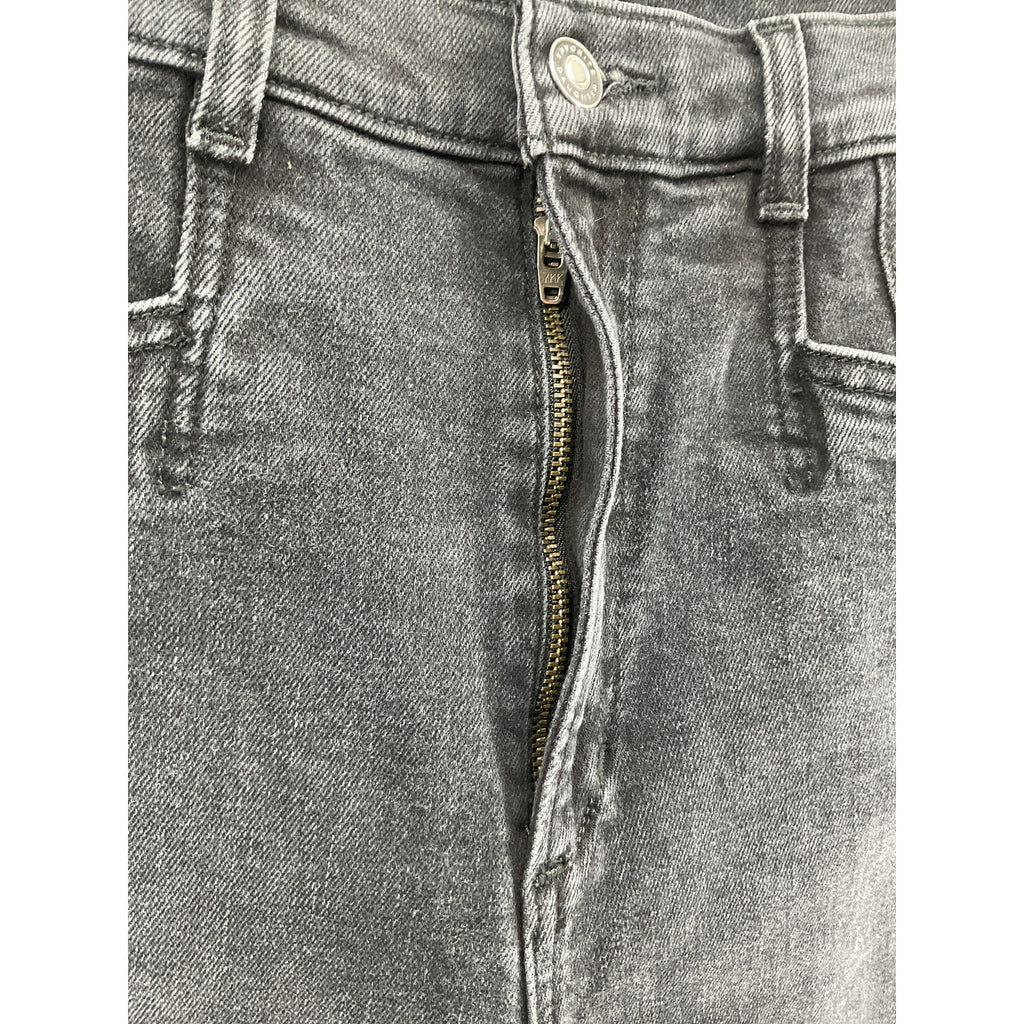 Favorite Daughter 'The Jordie' Black Cotton Super High Rise Wide Leg Denim Jean Size 25