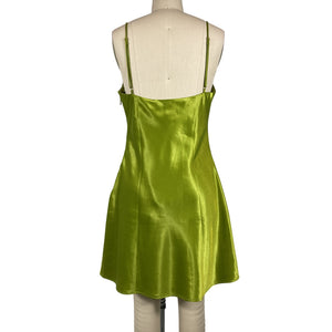 House Of Harlow 1960 Satin Green Ira Mini Dress Size M NWT