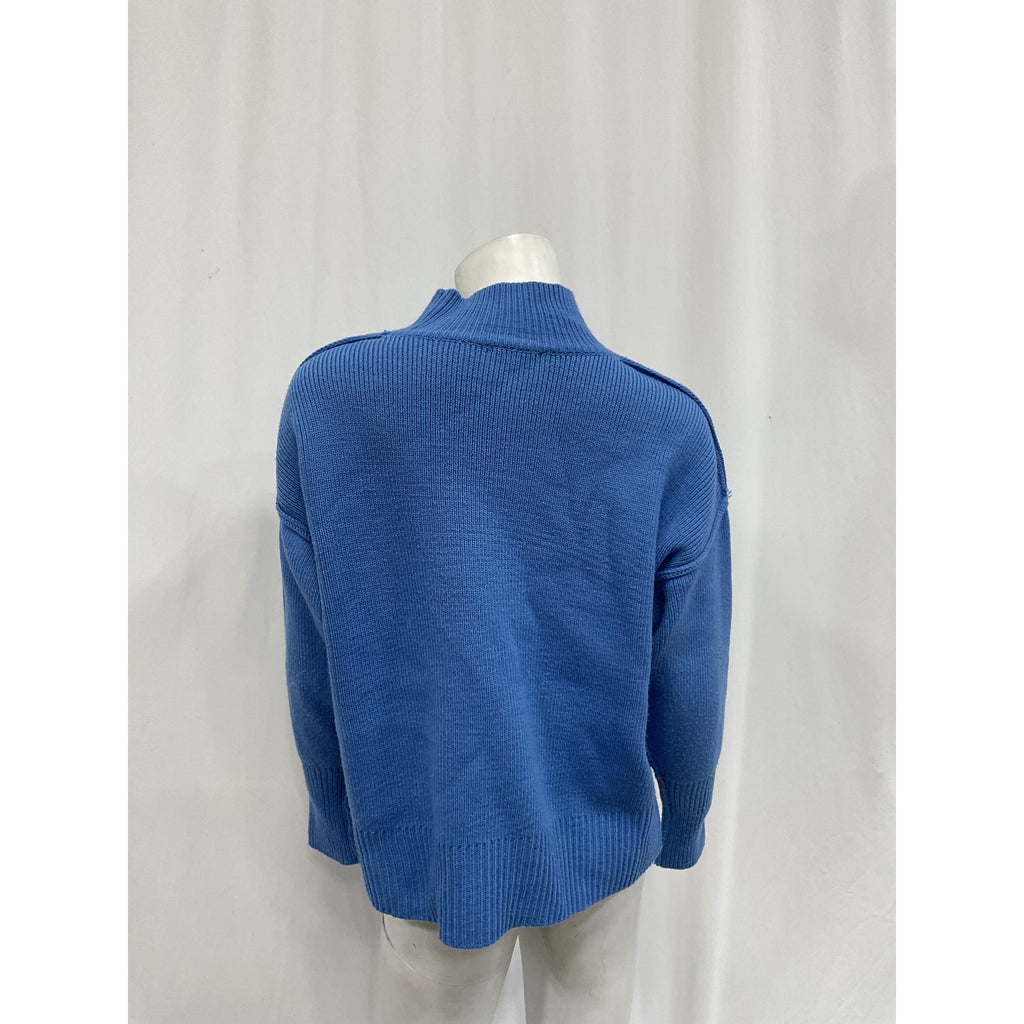 Line & Dot 'Hannah' Blue Rayon Blend Sweater Size S