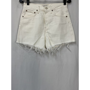 Agolde Parker Long White Cotton Short Size 24