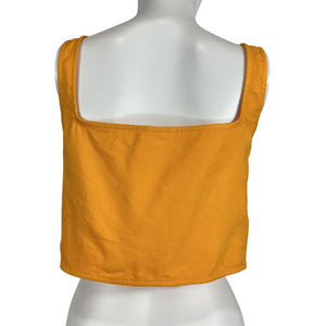 Cult Gaia Floral Orange Annie Corset Top Size M