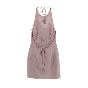 David Koma Gradient Pink Paillette Halter Mini Dress Size Uk 6 / US 2