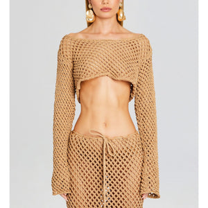 Bananhot 'Magen' Beige Cotton Knitted Shirt Size XS-S