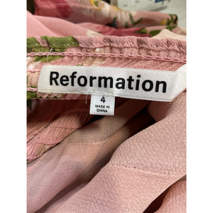 Reformation 'Nadira' Pink Tie Strap Dress Size 4