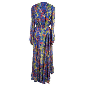 Caroline Constas Floral Blue Liv Gown Size S