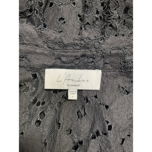 L'Academie 'Calla' Black Polyamide Lace Top Size S