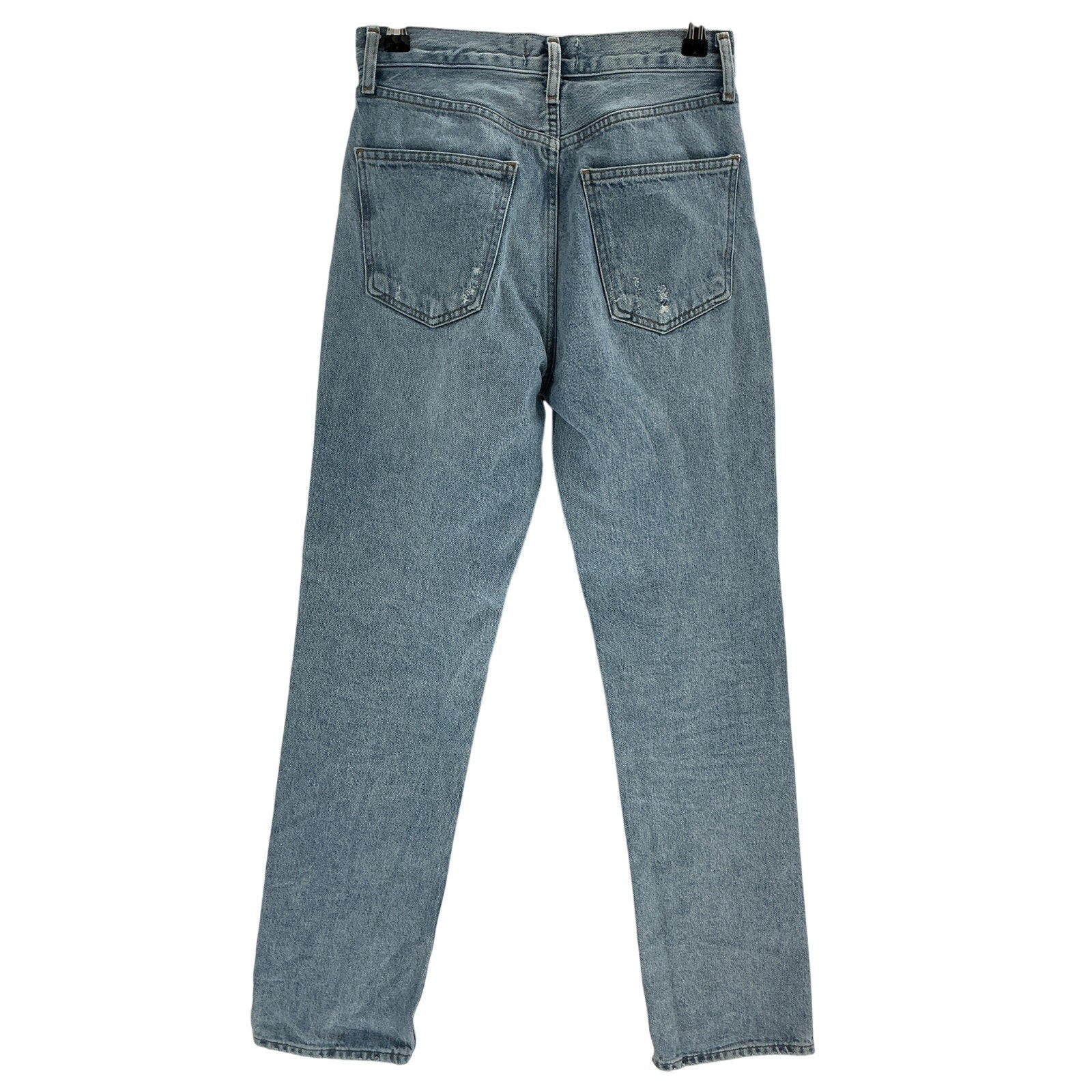 Agolde 'Lana' Blue Cotton Mid Rise Straight Jeans Size 24