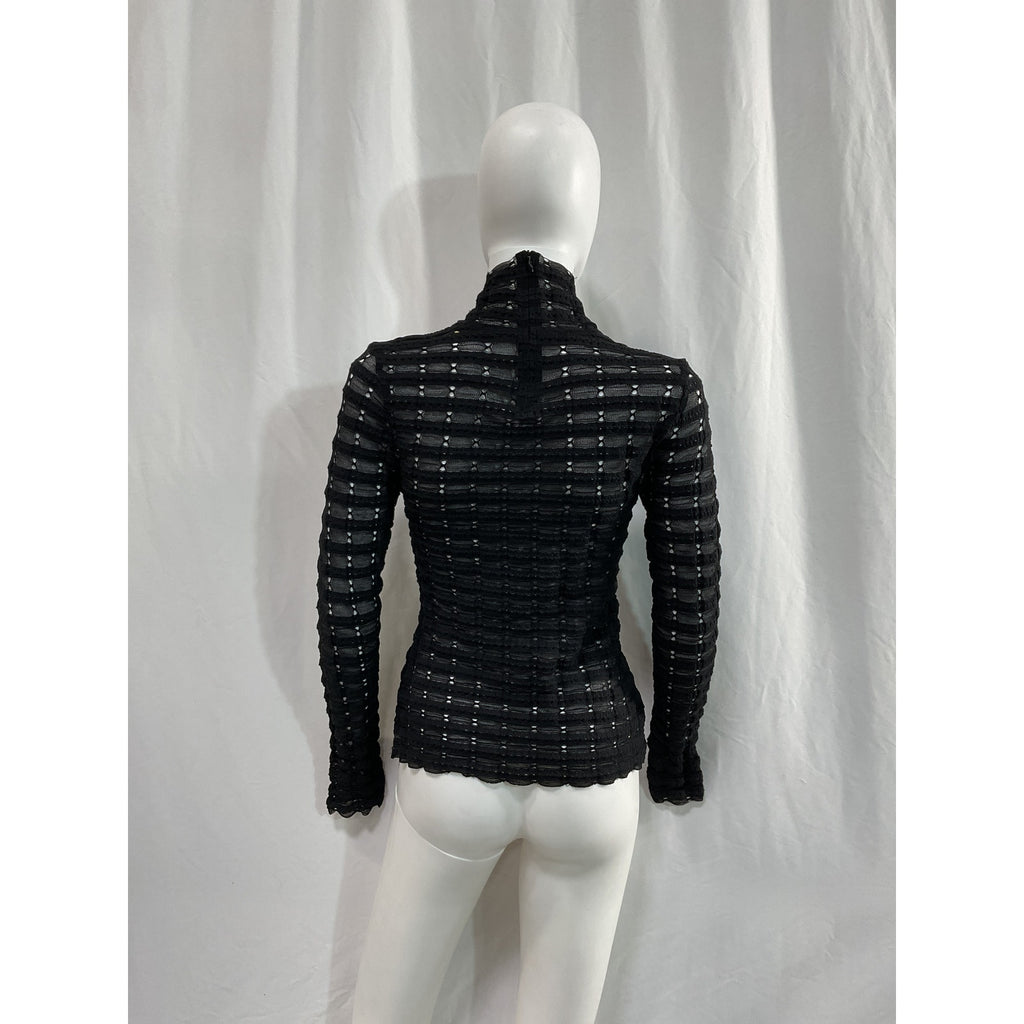 Ulla Johnson 'Adora' Black Long Sleeve Turtleneck Top Size S