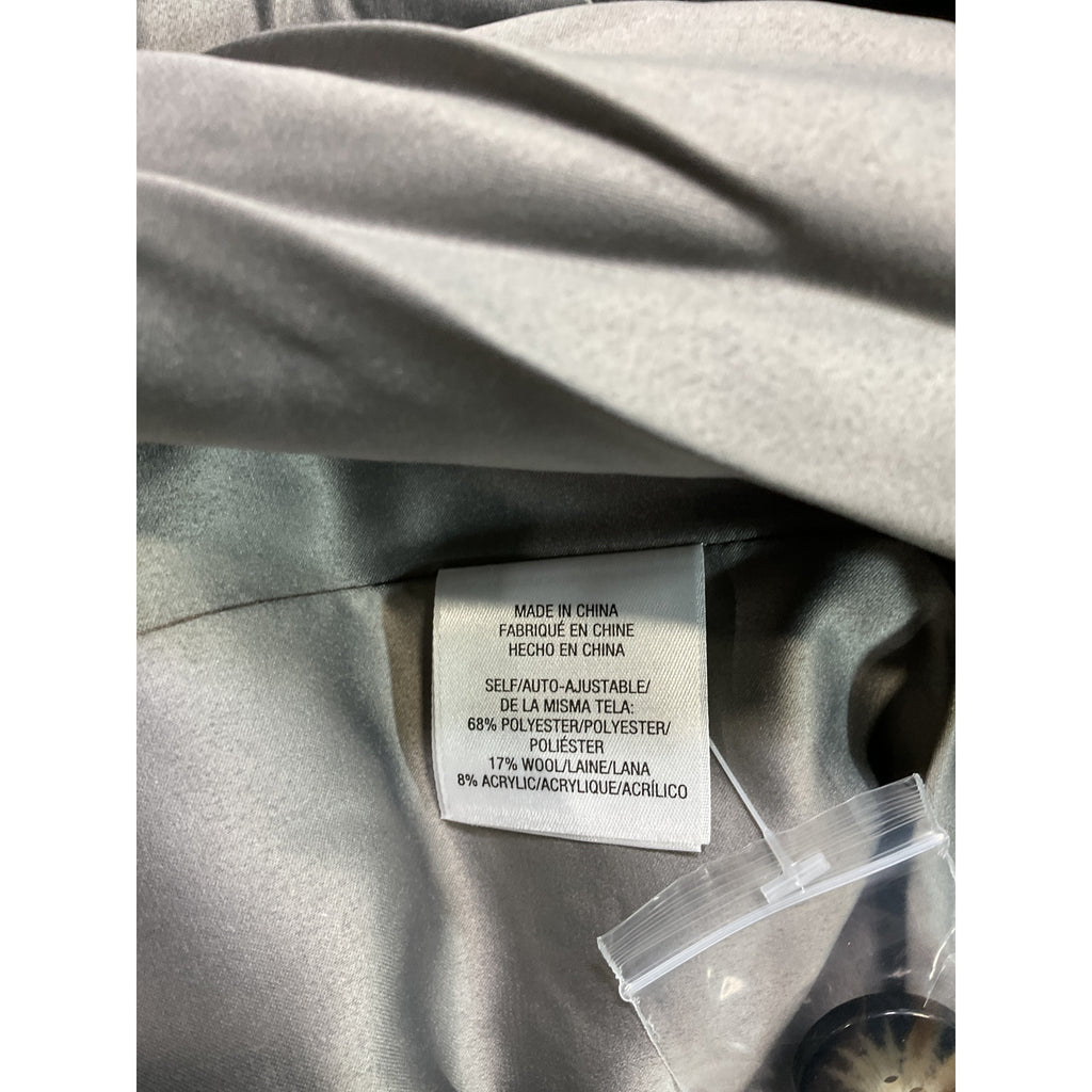 Favorite Daughter 'The Simon' Grey Pinstripe Double Breasted Longline Coat Size M - NWT