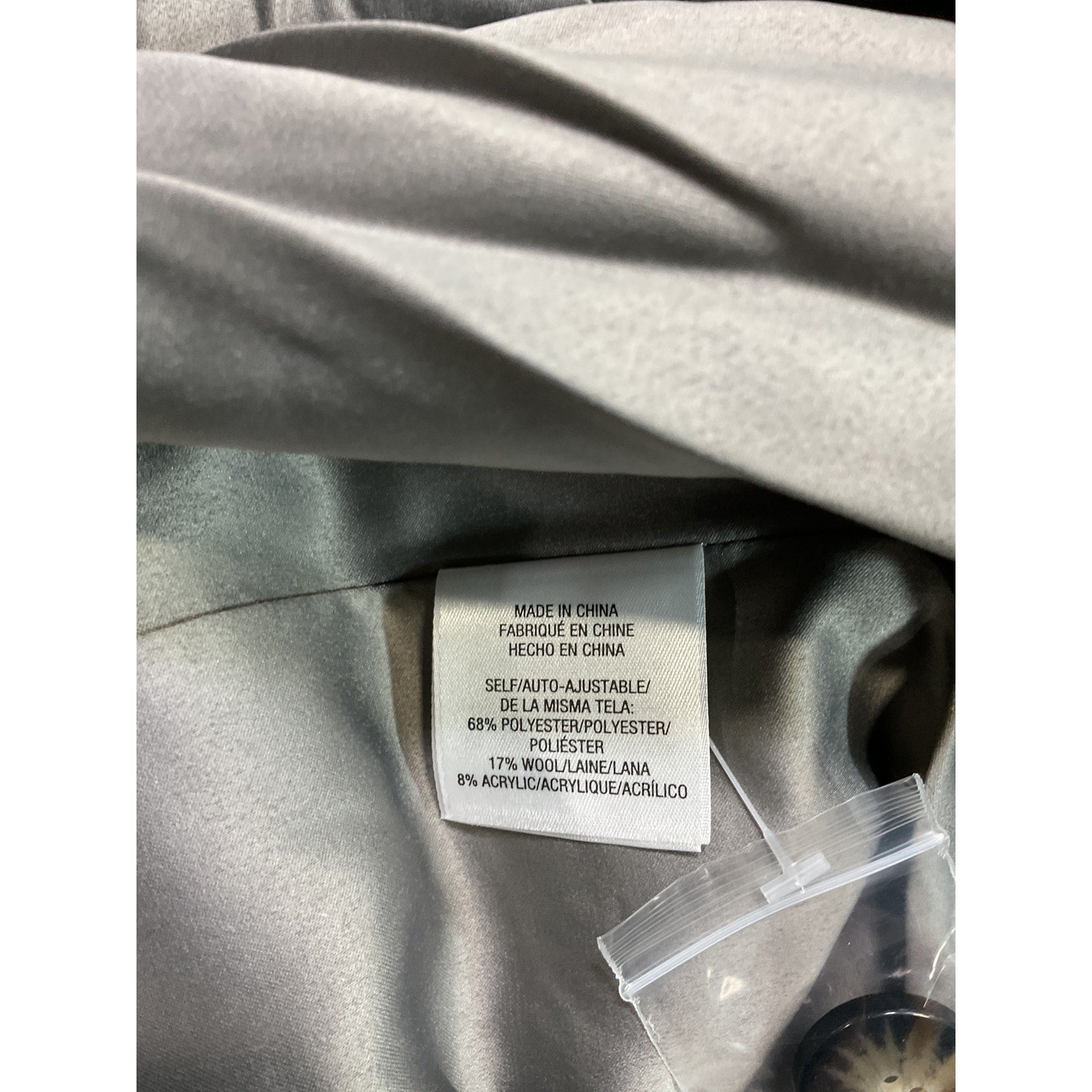 Favorite Daughter 'The Simon' Grey Pinstripe Double Breasted Longline Coat Size M - NWT