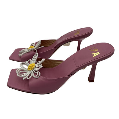 LPA Beaded Lilac Camila Heels Size 9