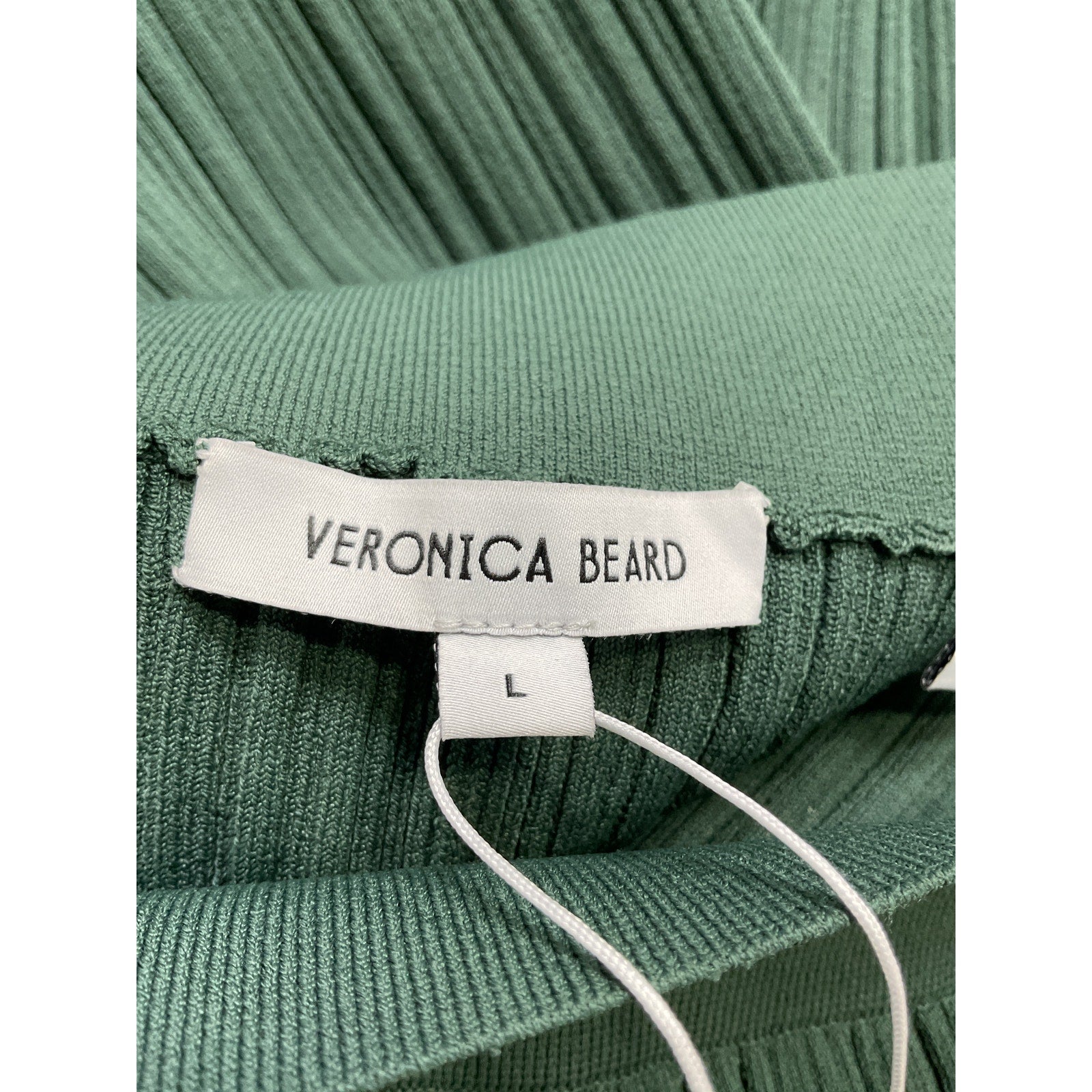Veronica Beard 'Massaro' Green Rib-Knit Pant Size L - NWT