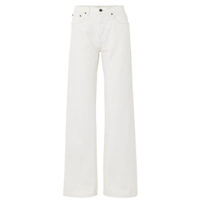 Grlfrnd High Rise Straight Leg White Brooklyn Denim Jeans Size 25
