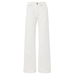 Grlfrnd High Rise Straight Leg White Brooklyn Denim Jeans Size 25