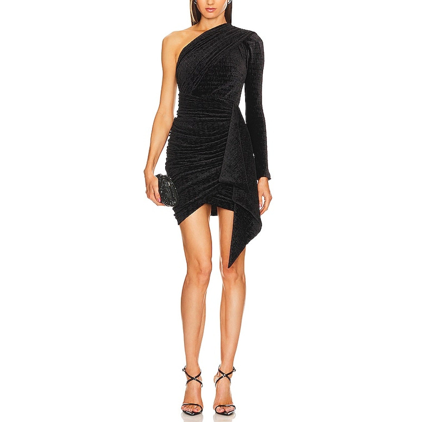 Michael Costello x Revolve'Tallulah' Black Polyester Mini Dress Size XS