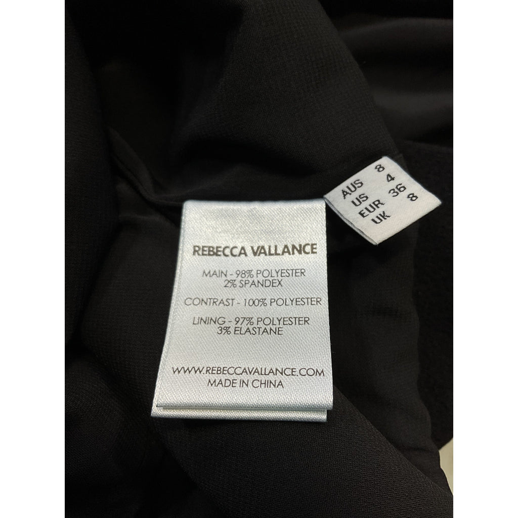 Rebecca Vallance 'Katie' Black Strapless Crystal-Embellished Crepe Midi Dress Size 4