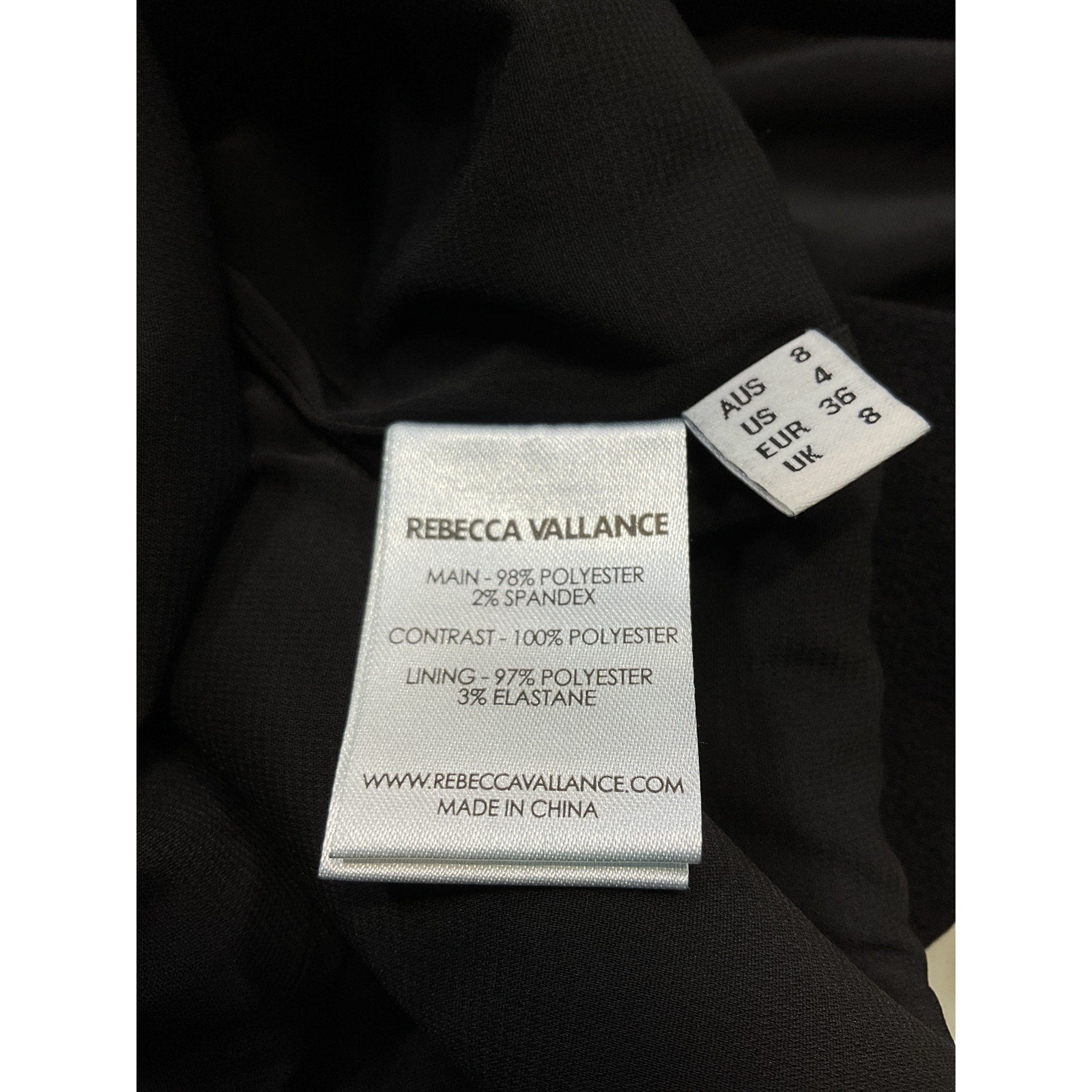 Rebecca Vallance 'Katie' Black Strapless Crystal-Embellished Crepe Midi Dress Size 4