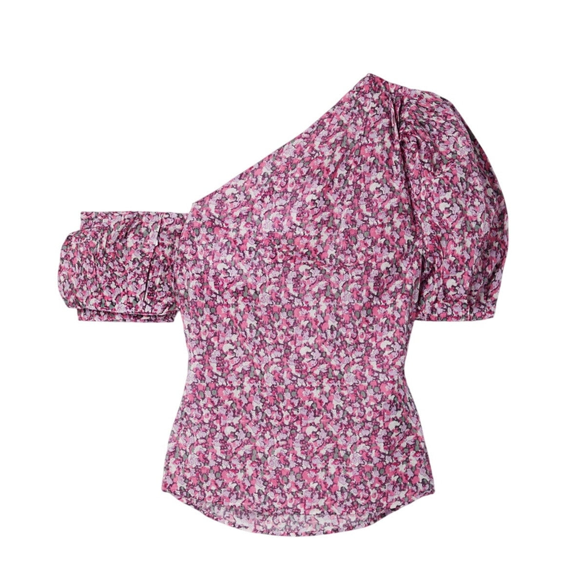Isabel Marant One-Shoulder Magenta Liddy Top Size 34