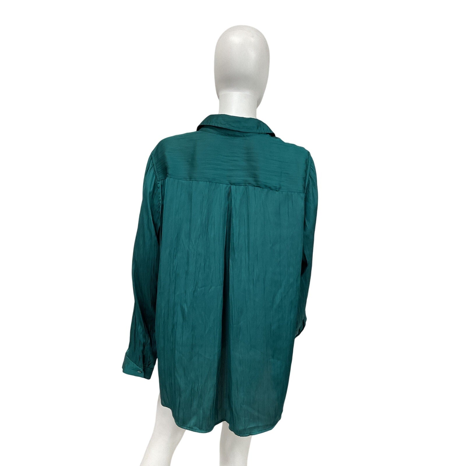 L'Agence 'Nina' Green Polyester Blouse Size XXL