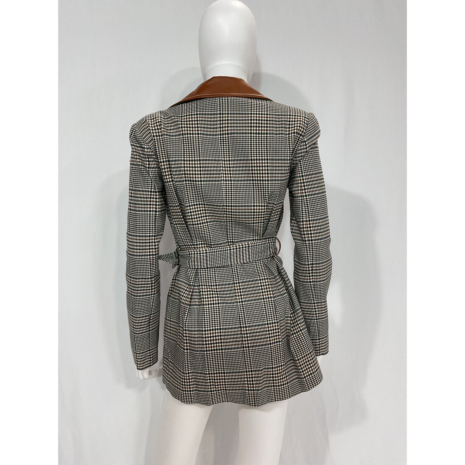 Staud 'Paprika' Grey Vegan Leather Jacket Size XS