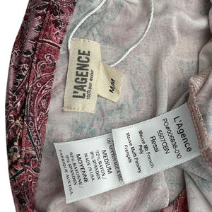 L'Agence Paisley Multicolor Ressi Tee Size M