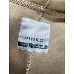 Pinko Cozy Beige Hooded Bomber Jacket Size S