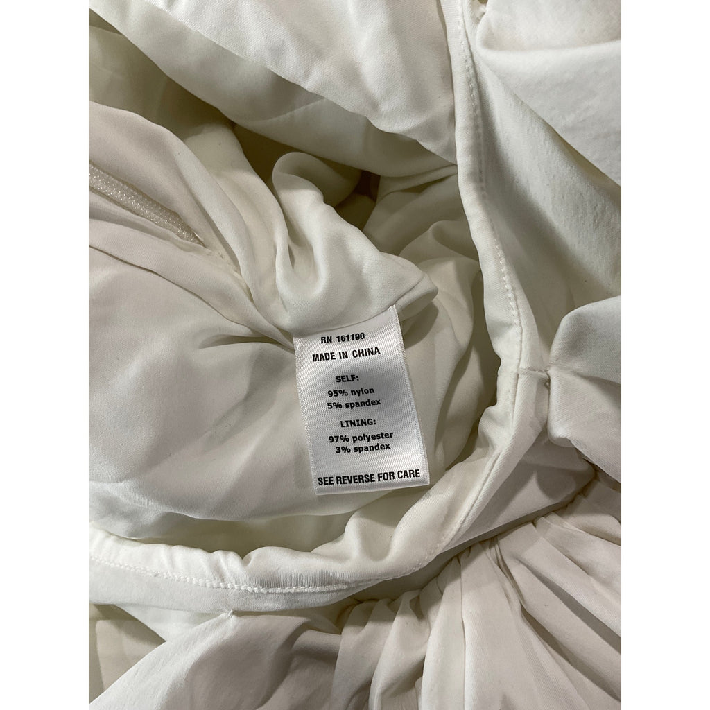 Aknvas 'Jagger' White Nylon Ruffle Dress Size 0