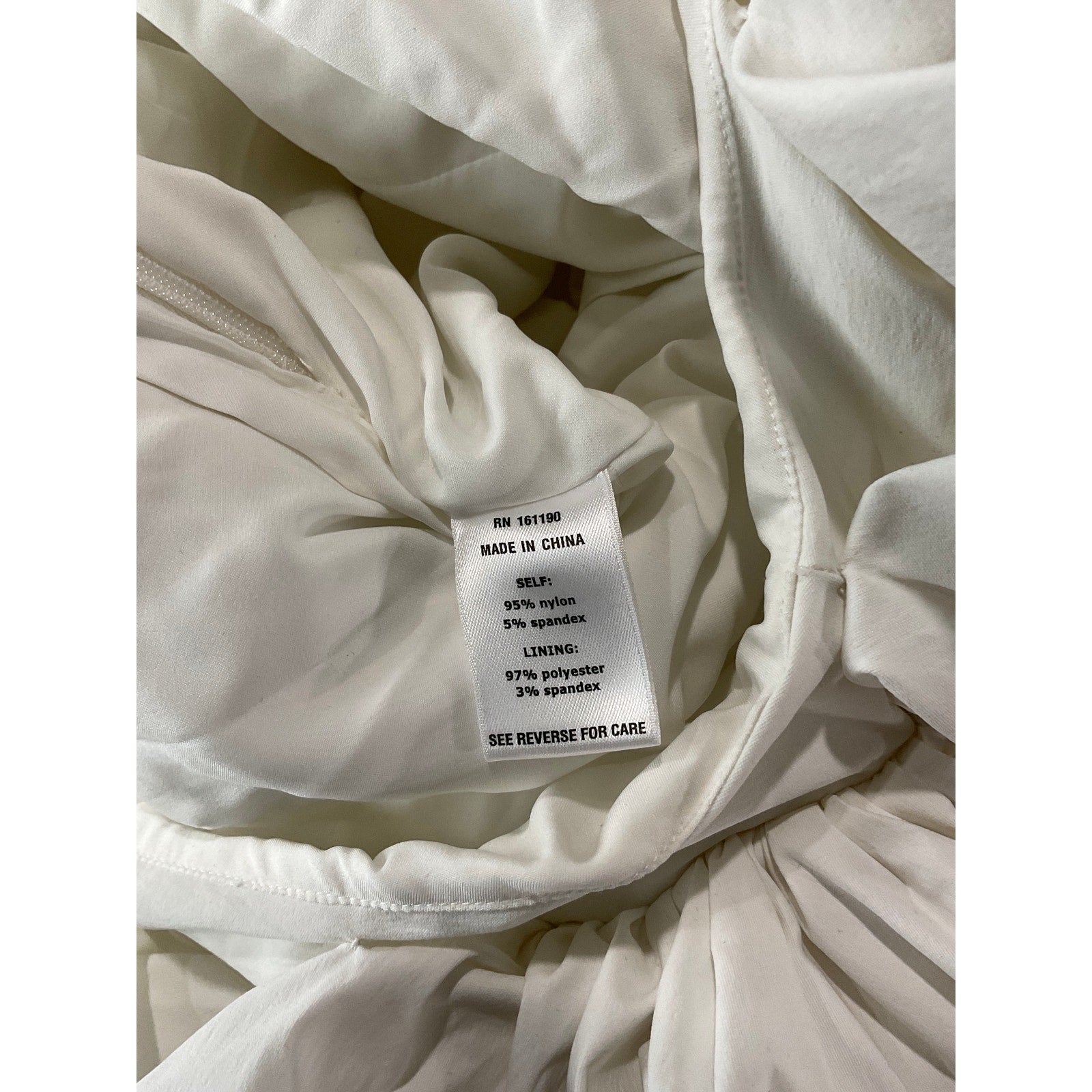 Aknvas 'Jagger' White Nylon Ruffle Dress Size 0