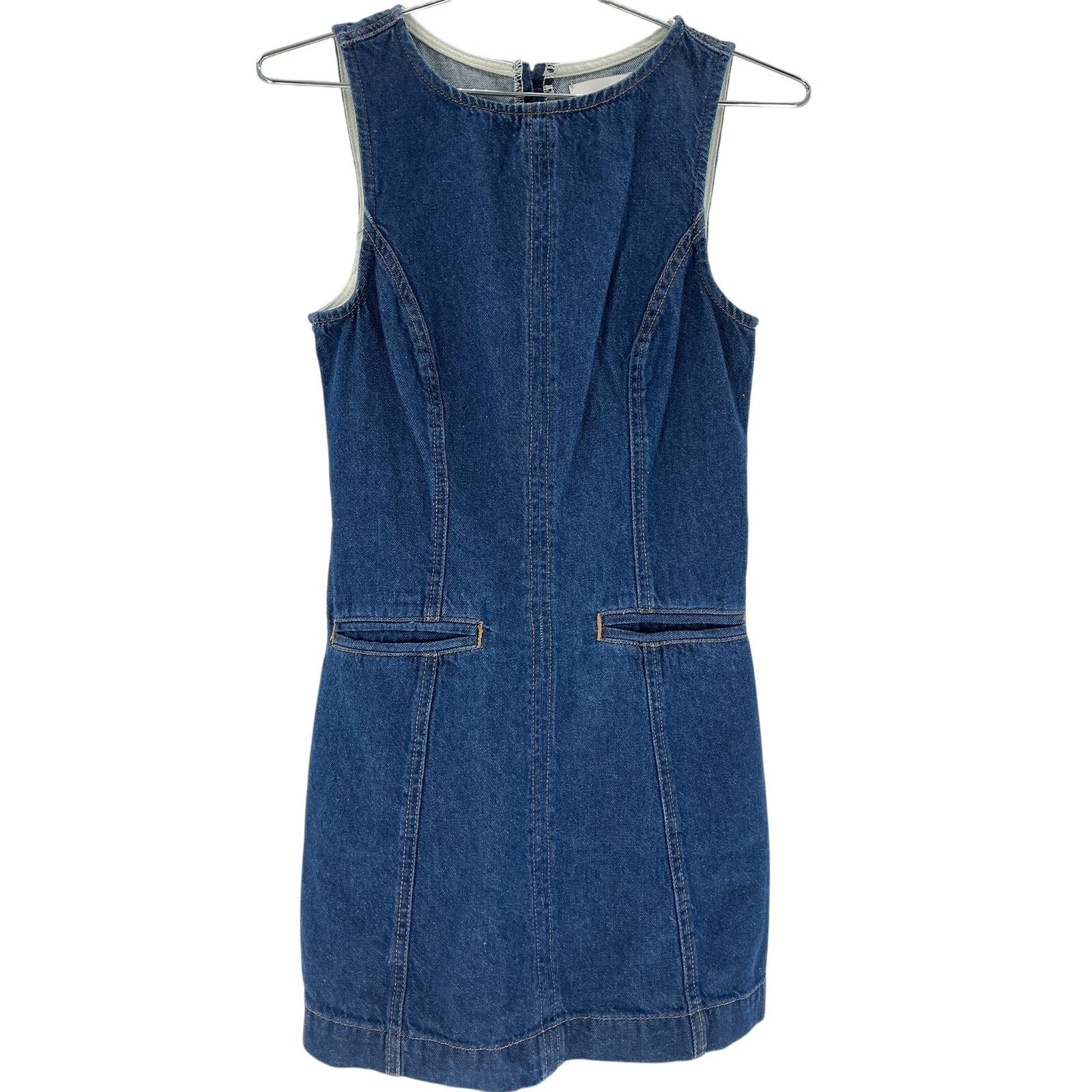 Reformation 'Citron' Blue Cotton Denim Mini Dress Size 0