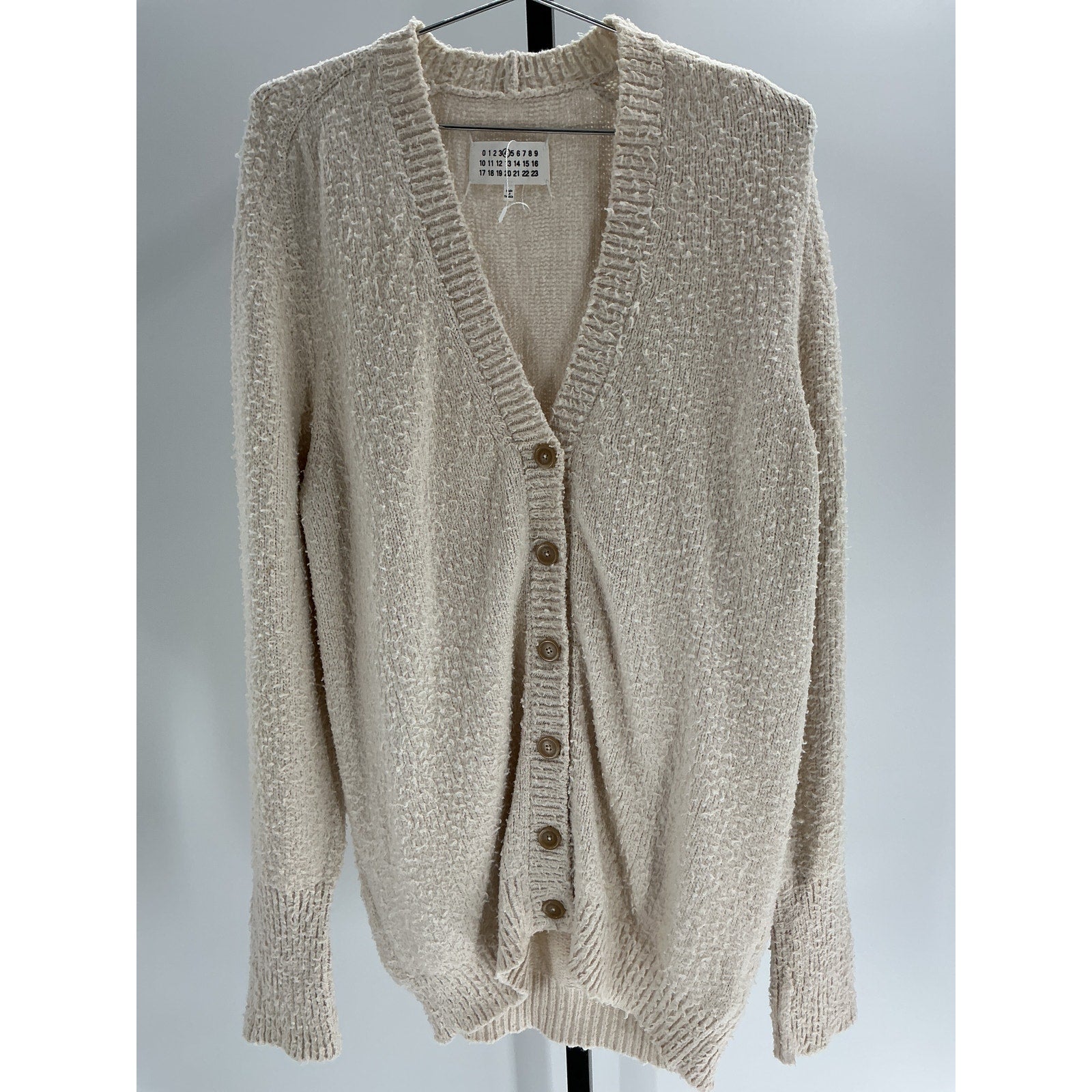 Maison Margiela Ivory Wool Cardigans Size XS